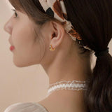 MloveAcc Silver Earrings 925 Sterling Silver Hoop Earrings Women Lady