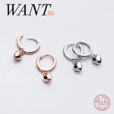 High Love Heart Pendant Stud Earrings 925 Sterling Silver Teen Jewelry