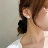 12-13mm Freshwater Pearl Stud Earrings 925 Sterling Silver Women's Jewelry Gift