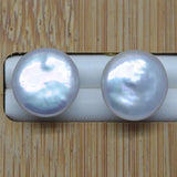 12-13mm Freshwater Pearl Stud Earrings 925 Sterling Silver Women's Jewelry Gift