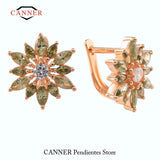 Rose 925 Sterling Silver Flower Earrings Zirconia Bridal Wedding Jewelry