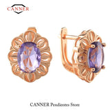 Rose 925 Sterling Silver Flower Earrings Zirconia Bridal Wedding Jewelry