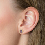 Rose 925 Sterling Silver Flower Earrings Zirconia Bridal Wedding Jewelry