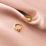 925 Silver Hoop Earrings Knot Design Small Ear Jewelry for Women