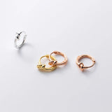 925 Silver Hoop Earrings Knot Design Small Ear Jewelry for Women