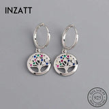 925 Sterling Silver Zircon Hoop Earrings for Women Party