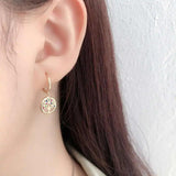 925 Sterling Silver Zircon Hoop Earrings for Women Party