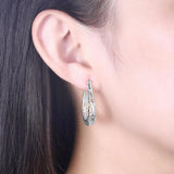 925 Silver Vintage Flower Hoop Earrings Ethnic Jewelry Women