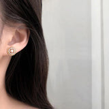 Freshwater Pearl Earrings 925 Sterling Silver Studs 14K Plated Vintage Jewelry
