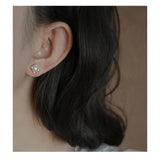 Freshwater Pearl Earrings 925 Sterling Silver Studs 14K Plated Vintage Jewelry