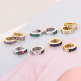 925 Silver 18K Round Circle Hoop Earrings for Women Statement Jewelry