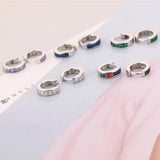 925 Silver 18K Round Circle Hoop Earrings for Women Statement Jewelry
