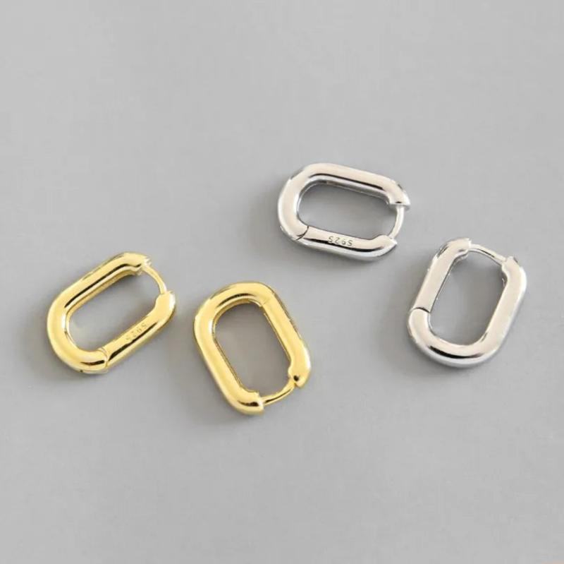 Miimalism 925 Silver Small Hoop Earrings Female Fine Jewelry EB050