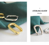 Miimalism 925 Silver Small Hoop Earrings Female Fine Jewelry EB050