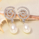 8-9mm Pearl Earrings 925 Sterling Silver Jewelry For Women