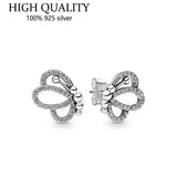 925 Sterling Silver Butterfly Earrings for Women - Wedding Jewelry