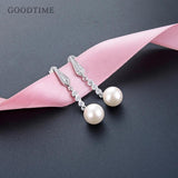 Noble Women Earring 925 Sterling Silver Earrings Pearls Office Party Dress