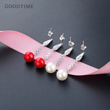 Noble Women Earring 925 Sterling Silver Earrings Pearls Office Party Dress