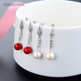 Noble Women Earring 925 Sterling Silver Earrings Pearls Office Party Dress