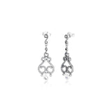 Swirling Chandeliers Stud Earrings 925 Silver Jewelry Women Brincos