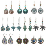 Bohemian Vintage Dangle Earring Set - Retro Boho Drop Earrings