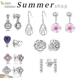 925 Sterling Silver Pando Earrings Classic DIY Jewelry for Women