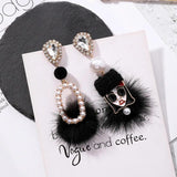 Crystal Austrian Sweet Girl Hair Ball Earrings