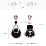 Crystal Austrian Sweet Girl Hair Ball Earrings