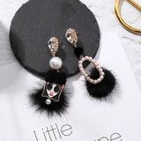 Crystal Austrian Sweet Girl Hair Ball Earrings