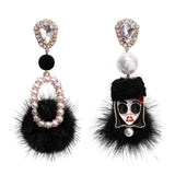 Crystal Austrian Sweet Girl Hair Ball Earrings