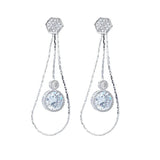 Water Drop Zircon 925 Silver Stud Earrings ER95
