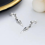 ZFSILVER S925 Silver Diamond Pattern Earring Party Jewelry Women Girl