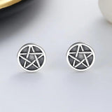 ZFSILVER S925 Silver Retro Star Earring Charm Jewelry For Women