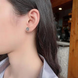 ZFSILVER S925 Silver Retro Star Earring Charm Jewelry For Women
