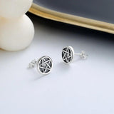 ZFSILVER S925 Silver Retro Star Earring Charm Jewelry For Women