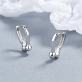925 Silver Horseshoe Hoop Earrings For Women Kids Wedding Party Jewelry