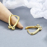 925 Silver Horseshoe Hoop Earrings For Women Kids Wedding Party Jewelry