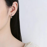 925 Silver Horseshoe Hoop Earrings For Women Kids Wedding Party Jewelry
