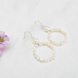 Freshwater Pearl Dangle Earrings 925 Sterling Silver Jewelry For Women