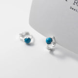 S925 Silver Turquoise Clip Earrings Women Girls Wedding Party Jewelry