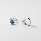 S925 Silver Turquoise Clip Earrings Women Girls Wedding Party Jewelry