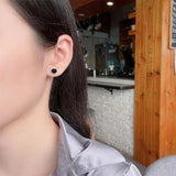 S925 Silver Round Earrings Charms Jewelry Men Women Girl