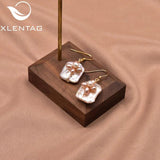 Natural Baroque Pearl Pink Flower Earrings Fine Jewelry