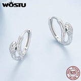 925 Sterling Silver Snake Ear Clips Green Zircons Ear Hoop Original Jewelry