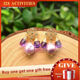 Vintage Natural Freshwater Pearl Crystal Pendant Earrings S925 Sterling Silver