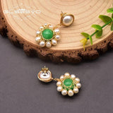 Freshwater Pearl Drop Earrings 925 Silver Vintage Jewelry GE0911B