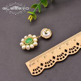 Freshwater Pearl Drop Earrings 925 Silver Vintage Jewelry GE0911B
