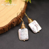 Baroque Pearl Dangle Earrings For Women Fine Jewelry GE0902A