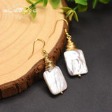 Baroque Pearl Dangle Earrings For Women Fine Jewelry GE0902A