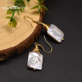 Baroque Pearl Dangle Earrings For Women Fine Jewelry GE0902A